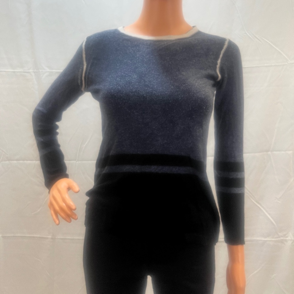 Kokun bamboo/cashmere blue/black sweater